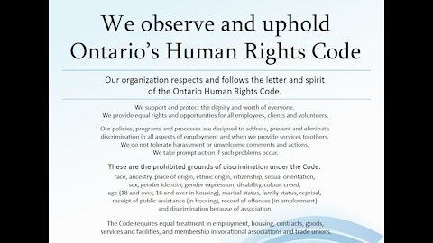 Ontario Human Rights Code VS the V-Pass