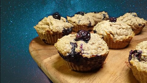 Blueberry Oat Muffins / No Sugar, No Dairy / Low carb Muffins