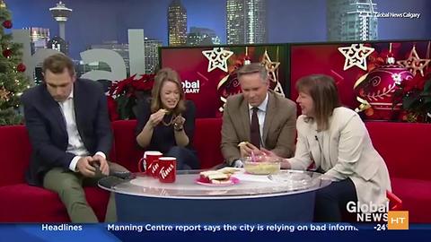 News anchors try artichoke dip on TV, goes terribly