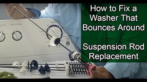 How to Fix an Amana Washer that Bounces Around or Makes Noise During Spin Mode - Replacing Rods