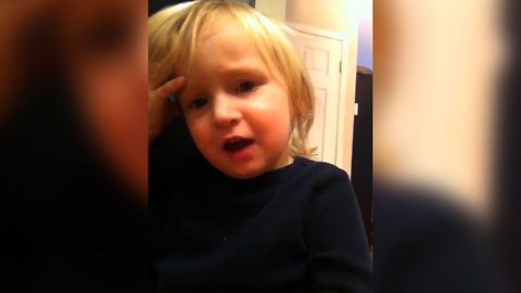 Cute Toddler Misses His Eyebrows
