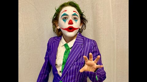 Desmond as the Joker; Halloween 2021