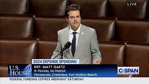 Rep. Matt Gaetz: NO MORE more American taxpayer dollars sent to Ukraine.