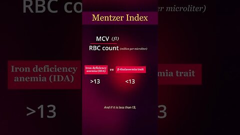 Discover the Secret of the Mentzer Index