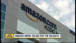 Amazon to hire more than 120,000 holiday workers across US