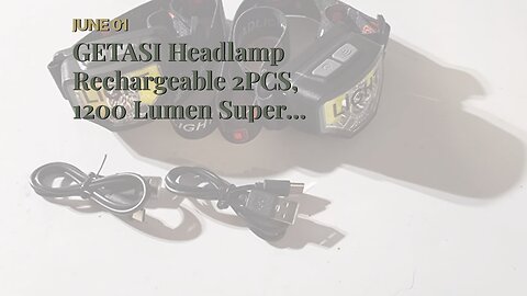 GETASI Headlamp Rechargeable 2PCS, 1200 Lumen Super Bright Head Lamp LED Flashlight with Motion...