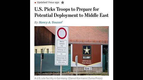 US TROOPS DEPLOYED, Pentagon Announces Troop Deployment To Middle East Over Rising Tensions 10-27-23