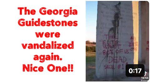 The Georgia Guidestones were vandalized again. Nice One!!