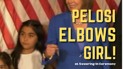 Pelosi ELBOWS Young Girl at Swearing-in Ceremony of Mayra Flores