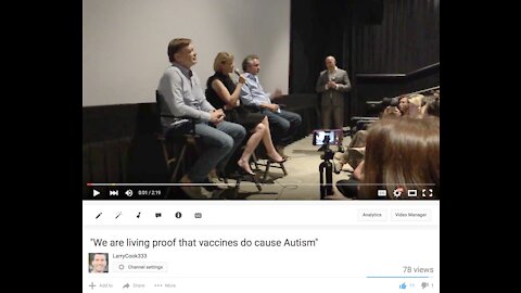 "We are living proof that vaccines do cause Autism"