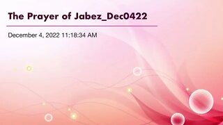 The Prayer of Jabez_Dec0422