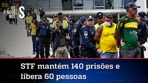 Supremo converte 140 prisões em preventivas e libera 60 presos por invasão em Brasília