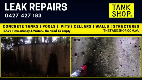 Nar Nar Goon Nth - leaking concrete water tank repair process - this video shows how to repair.