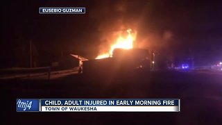 Child, adult injured in early morning house fire