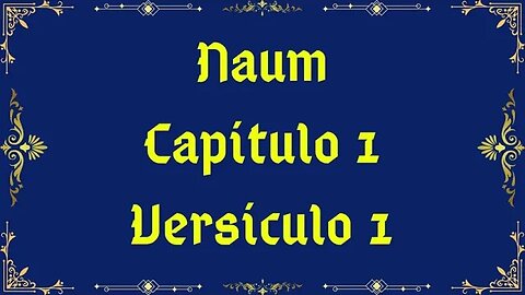 Como se diz Naum 1:1 em Hebraico?