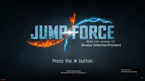 Jump Force: Closed Beta Test Version 1.0 (Avatar Selection Preview)