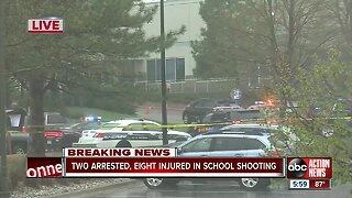 2 arrested, 8 hurt in Colorado school shooting