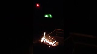 Cooking Sausages on a campfire at night 13th Sep 2022