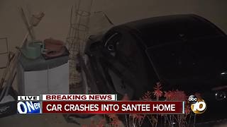 Car crashes into Santee home