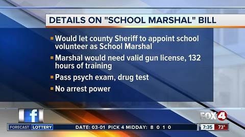 Proposed bill would appoint 'school marshals' in Florida