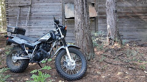 TW200 Adventure ride, abandoned mine in the mountains explore