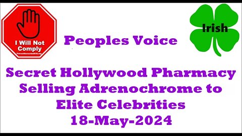 Secret Hollywood Pharmacy Caught Selling Adrenochrome Pills to Elite Celebrities 18-May-2024