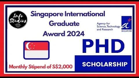 Singapore International Graduate Award 2024 for PhD Students Scholarships, Singapore