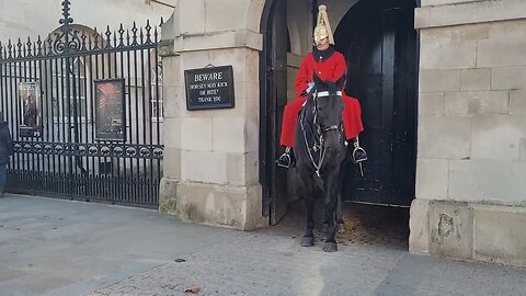 The two girls have a lucky escape #horseguardsparade