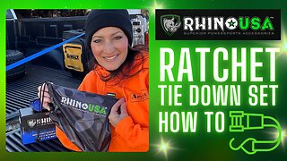 RHINO USA Ratchet Tie Down Strap Set HOW TO