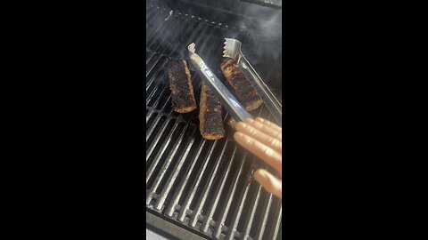 Just small plastic hands grilling skinless brats. Busch light brats at that. #funny #funnyvideos