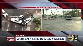 Woman dead after south Phoenix crash