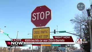 KCATA Bus hits car near 25th and Charlotte