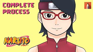 Como desenhar a SARADA de NARUTO | PROCESSO COMPLETO