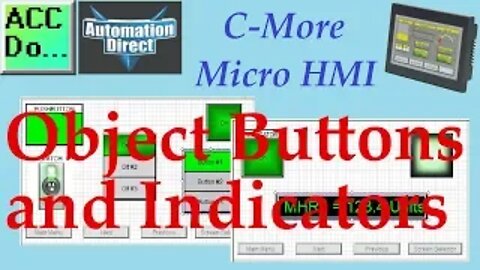 C-More Micro HMI Object Buttons and Indicators