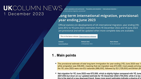 Astonishing Immigration Figures - UK Column News