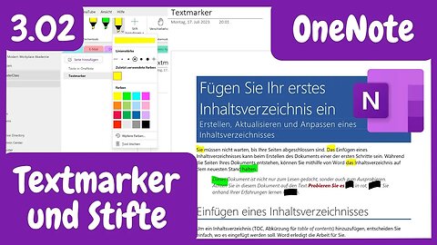 3.02 | Textmarker und Stifte | OneNote MasterClass