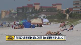 Re-nourished beaches to remain public