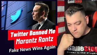 Twitter Permanently Bans ME - What's Next? - Live Stream - Marantz Rantz