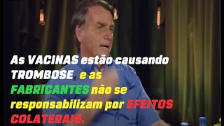 BOLSONARO fala sobre EFEITOS colaterais das VACINAS. pod cast Rica Perrone