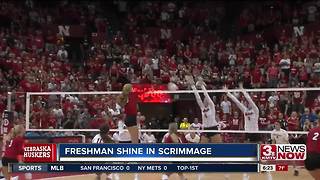 Freshman shine in scrimmage