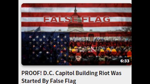 PROOF! D.C. Capitol Building Riot - Was Started By False Flag