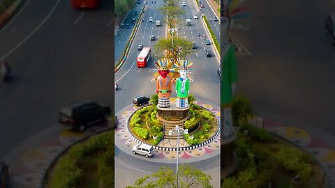Discovering the Colorful Ondel Ondel Monument in Jakarta
