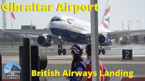 British Airways Lands at Gibraltar Next to Where I'm Standing