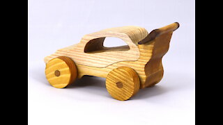 Handmade Wood Toy Car Sports Coupe From The Speedy Wheels Series