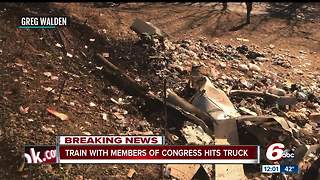 Train carrying four Indiana lawmakers crashes into truck on way to W. Va.