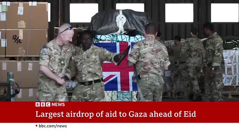 Biggest coalition aid airdrop into Gaza marks end of Ramadan