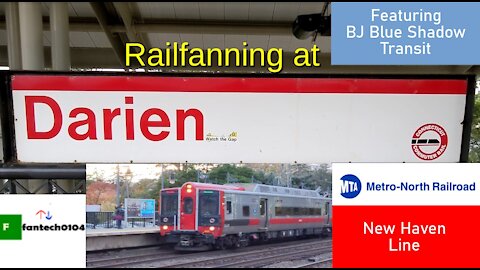 Railfanning at Darien: Featuring BJ Blue Shadow Transit, Green LED sign on M8 & P32 Danbury Shuttles