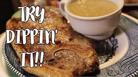 Sizzling Pork Steak : Quick & Easy Recipe with An Apple DIPPING Sauce
