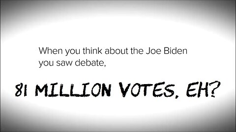 81 million 2024 LEGAL votes, eh? we know 81 million 2020 votes were ILLEGAL