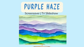 Discover Stunning Serene Scenes 🤩 Purple Hazy Mountain Screensaver #abstractart #wallart #slideshow